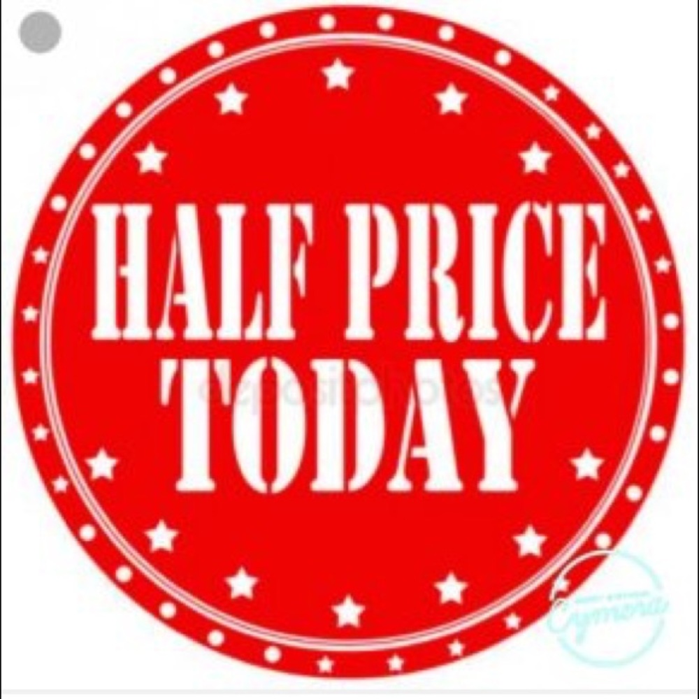 FREE!!! CHeck our everything and it’ll be 50% off!